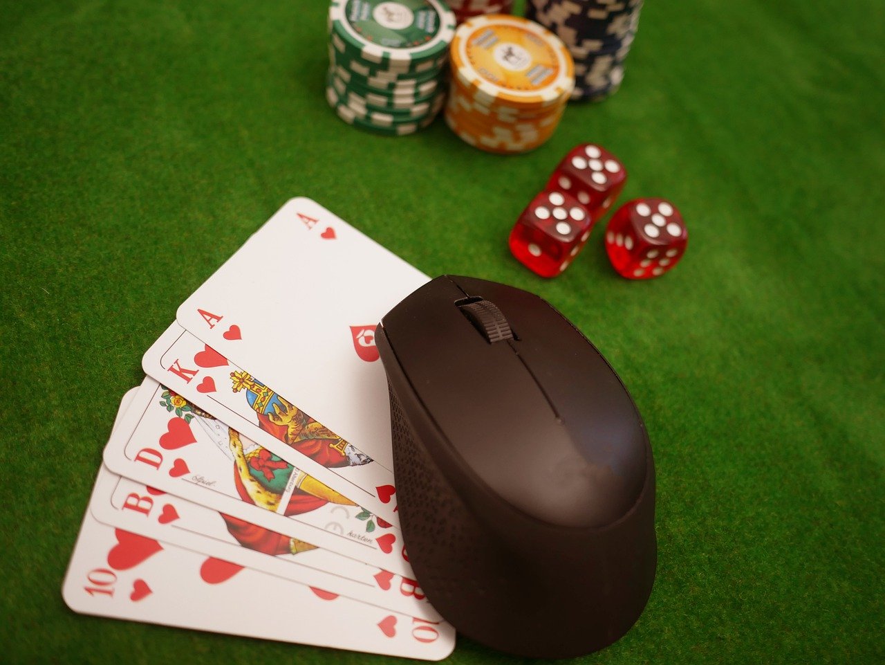 Cards, Chips, Dice, and Computer Mouse